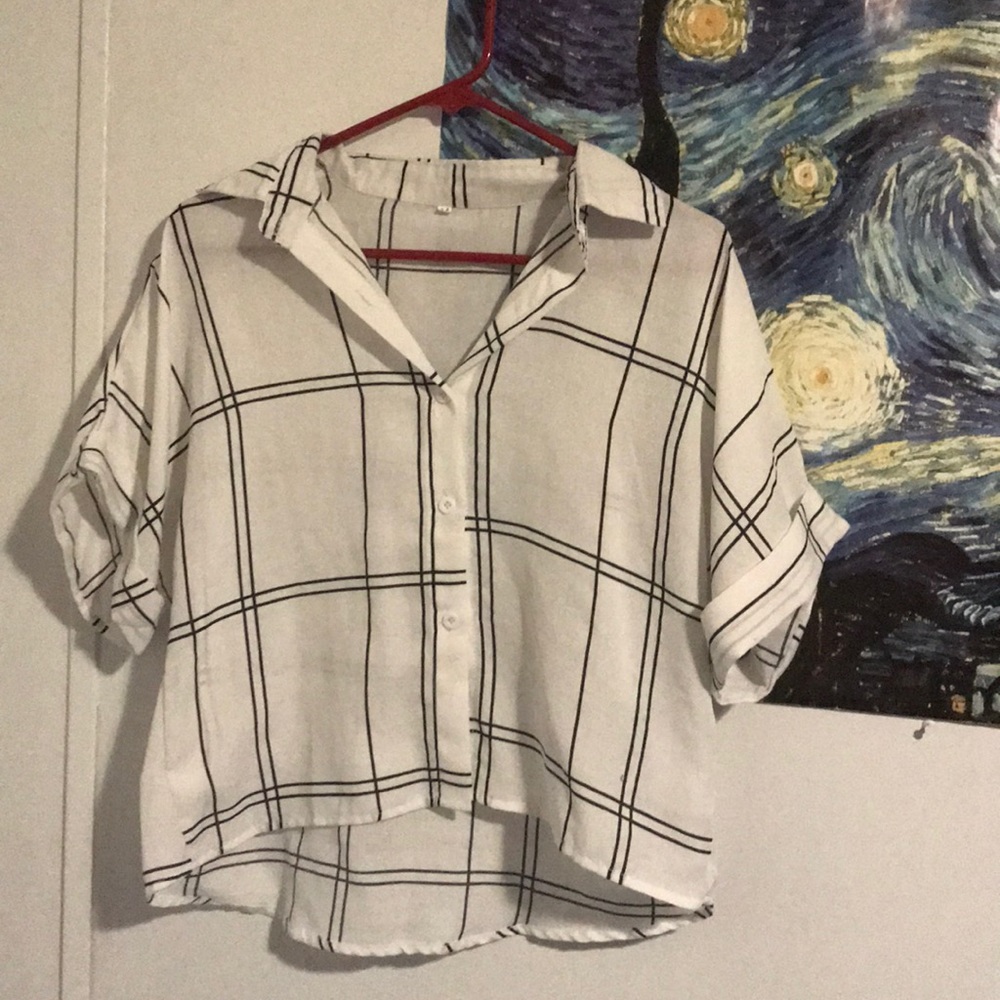Gingham Print Tee
